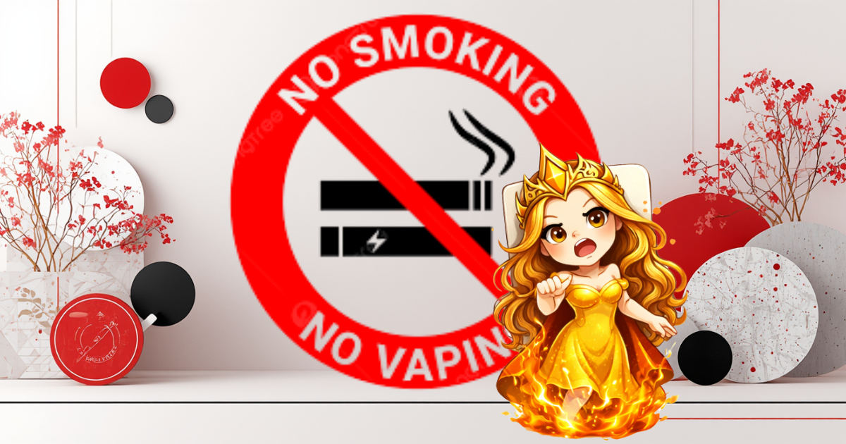 No Smoking & No Vaping at The Card Shop